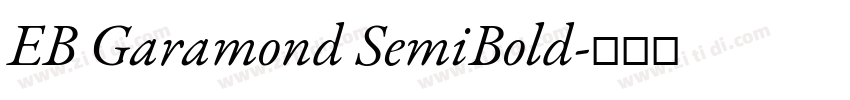EB Garamond SemiBold字体转换
